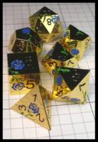 Dice : Dice - Metal Dice - DNDND Flower Brass with Blue - Amazon Mar 2024